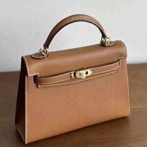 brown Genuine Leather  21cm